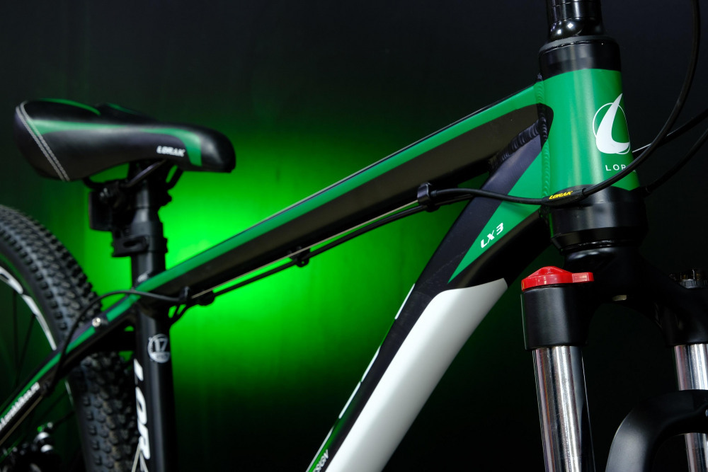 Lorak LX3 Матовый Чёрный/Зелёный рама 17 (на рост 155-173)